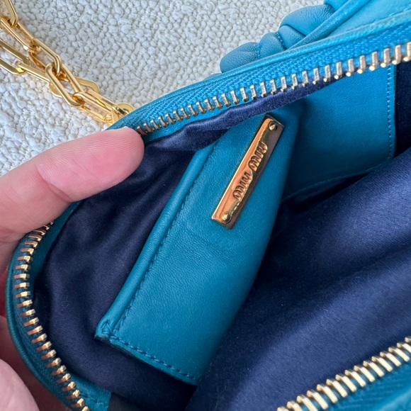 Miu miu matelassé crossbody bag - Lagoon Blu - Picture 6 of 10